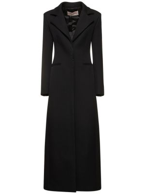 Černý vlněný kabát Valentino