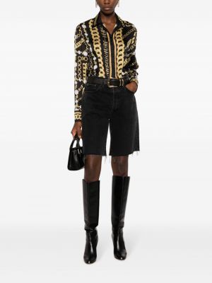 Raštuota džinsiniai marškiniai Versace Jeans Couture