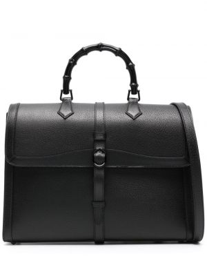 Кожени чанта за лаптоп Gucci черно