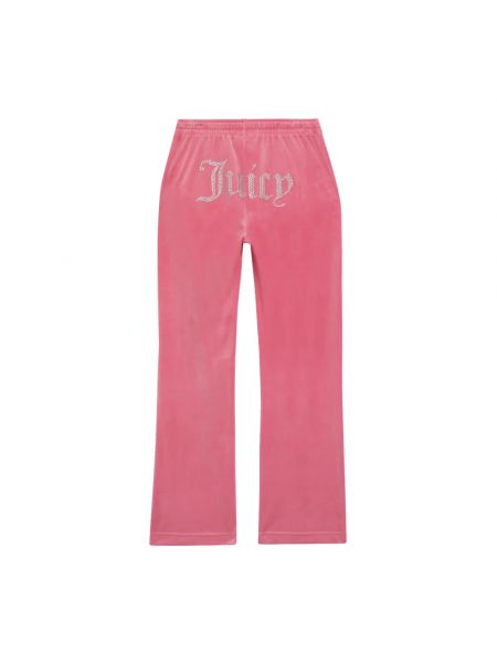 Szerokie spodnie Juicy Couture różowe