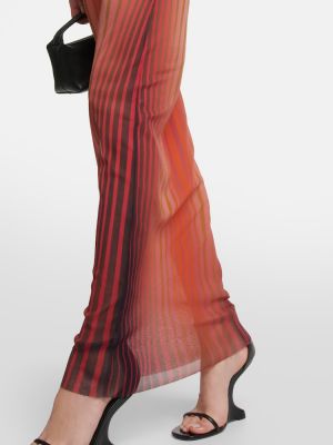 Rochie lunga cu dungi plasă Jean Paul Gaultier