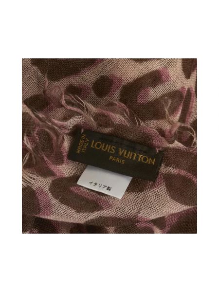 Bufanda de cachemir con estampado de cachemira retro Louis Vuitton Vintage rosa