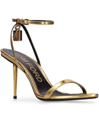 Kožené sandále Tom Ford zlatá
