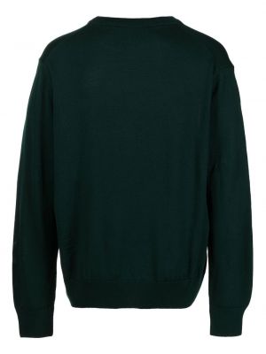 Sweter z okrągłym dekoltem Maison Kitsune zielony