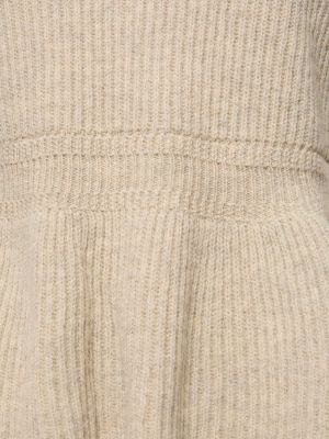 Peplum vlnený sveter Lemaire biela