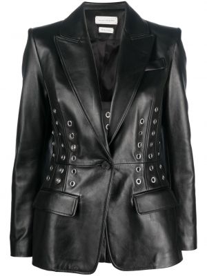 Skinnjacka Alexander Mcqueen svart