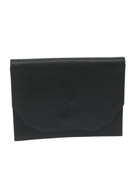 Kopertówka skórzana Yves Saint Laurent Vintage czarna
