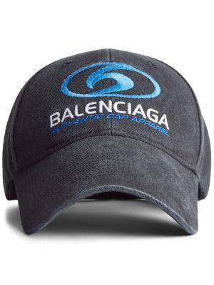 Cap mit stickerei aus baumwoll Balenciaga schwarz