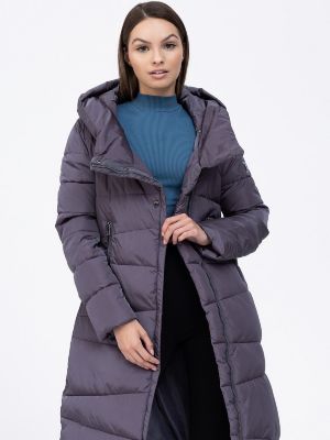 Žieminis paltas su gobtuvu Tiffi pilka