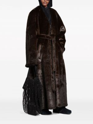 Manteau de fourrure Balenciaga marron