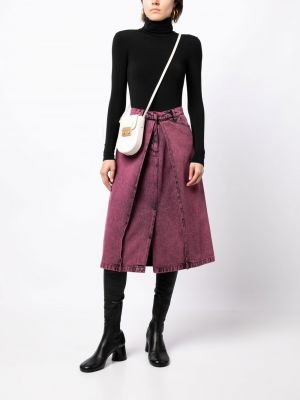 Plisované džínová sukně 3.1 Phillip Lim růžové