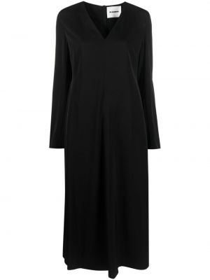 Μίντι φόρεμα Jil Sander μαύρο