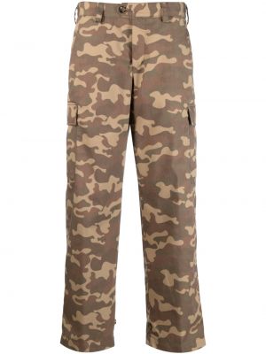 Pantalon droit à imprimé à imprimé camouflage Pt Torino