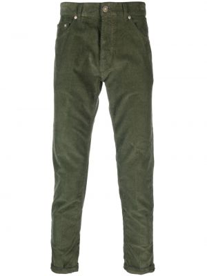 Proste spodnie sztruksowe Pt Torino zielone