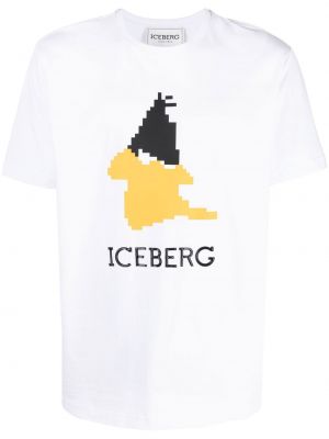 Тениска с принт Iceberg бяло