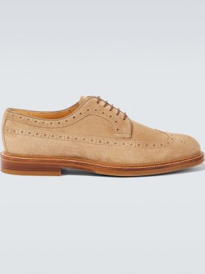 Zapatos brogues de ante Brunello Cucinelli marrón