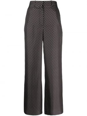 Voľné bavlnené nohavice Lanvin čierna