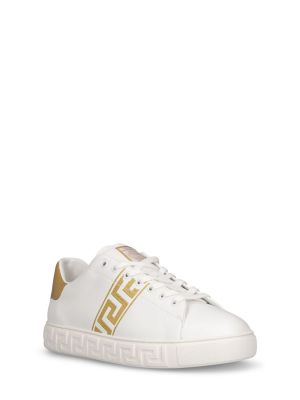 Sneakers di ecopelle Versace bianco