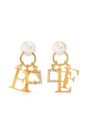 Fülbevaló gyöngyökkel Elisabetta Franchi aranyszínű