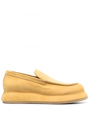 Pantofi loafer din piele de căprioară Jacquemus galben
