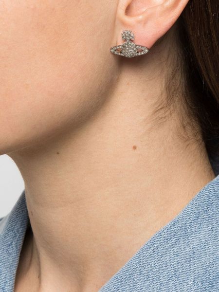 Kristallidega kõrvarõngad Vivienne Westwood hõbedane