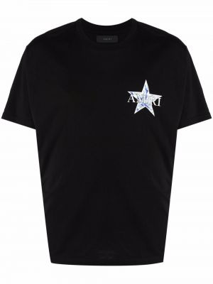Hviezdne bavlnené tričko s potlačou Amiri čierna