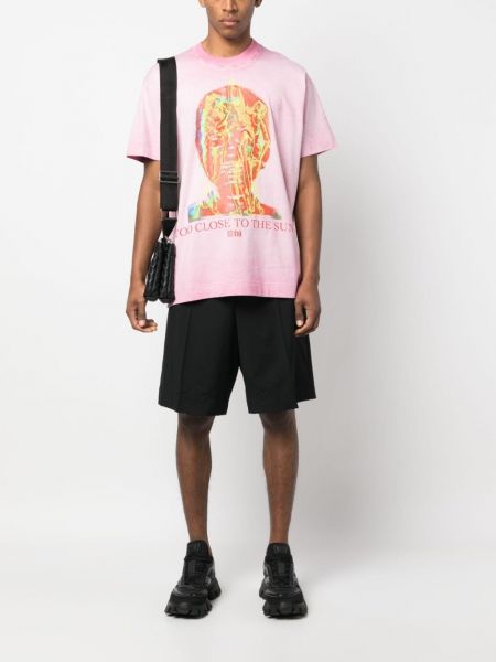 Tričko s potiskem Givenchy růžové