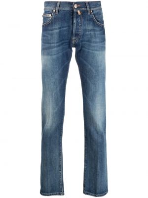 Proste jeansy bawełniane Corneliani niebieskie