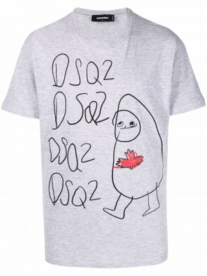 Rund hals t-shirt Dsquared2 grå