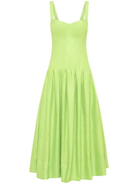 Λινή βραδινό φόρεμα Nicholas πράσινο