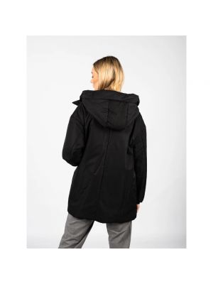 Parka con capucha impermeable Geox negro
