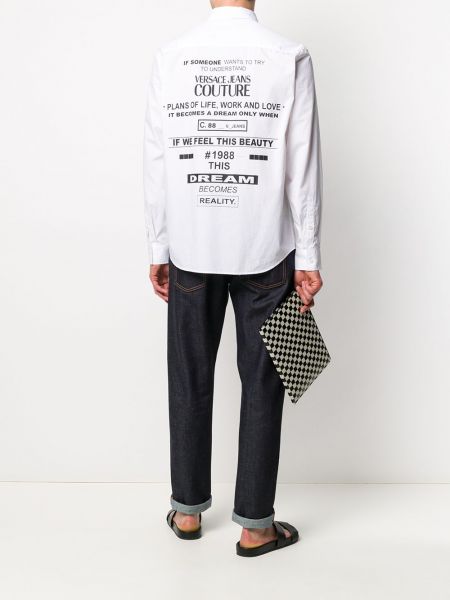 Camisa vaquera con estampado Versace Jeans Couture blanco