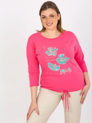 Bluză cu imagine Fashionhunters roz