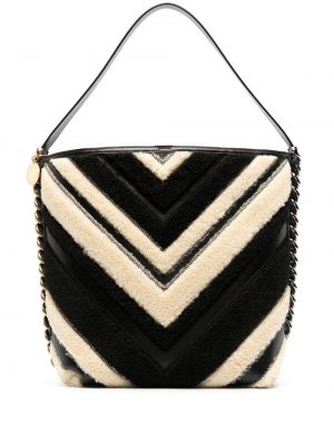 Shopper en fourrure à motif chevrons Stella Mccartney