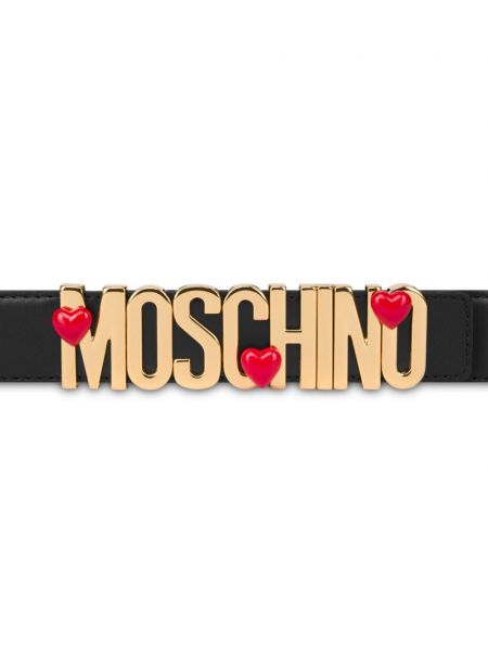 Pásek s přezkou se srdcovým vzorem Moschino