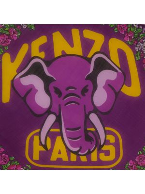 Bufanda de lana de flores Kenzo violeta