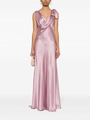Drapiruotas vakarinė suknelė Alberta Ferretti violetinė