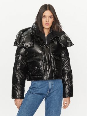 Pernata traper jakna oversized Calvin Klein Jeans crna