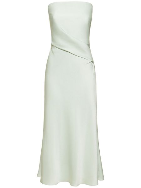 Crepe satin stropløs kjole Roland Mouret grøn