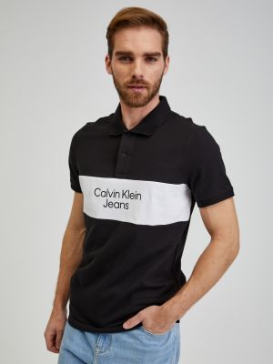 Polokošile Calvin Klein Jeans černé