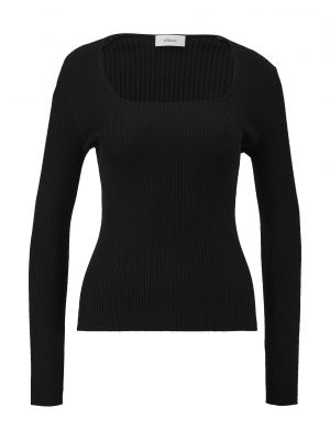 Пуловер S.oliver Black Label черно