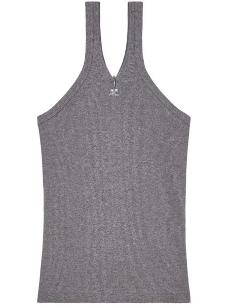 Tanktop med broderier Courreges grå