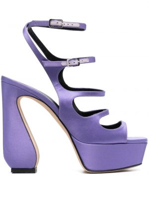 Sandále s prackou Sergio Rossi fialová