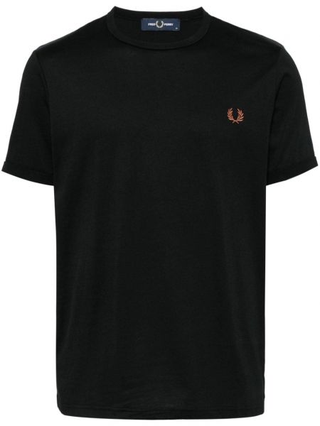 Rund hals broderet sweatshirt med rund hals Fred Perry blå