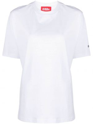Raštuotas medvilninis marškinėliai 032c balta
