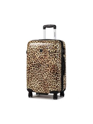 Kovček z leopardjim vzorcem Saxoline rjava