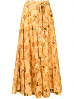 Falda de flores con estampado Rejina Pyo naranja
