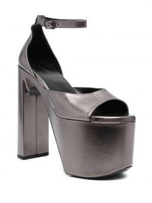 Sandales en cuir Balenciaga gris