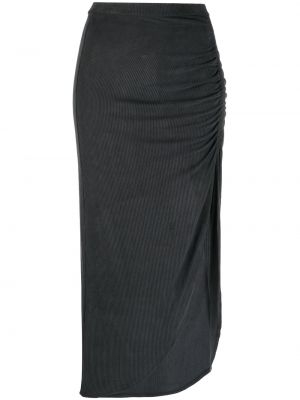 Drapované midi sukně Iro černé