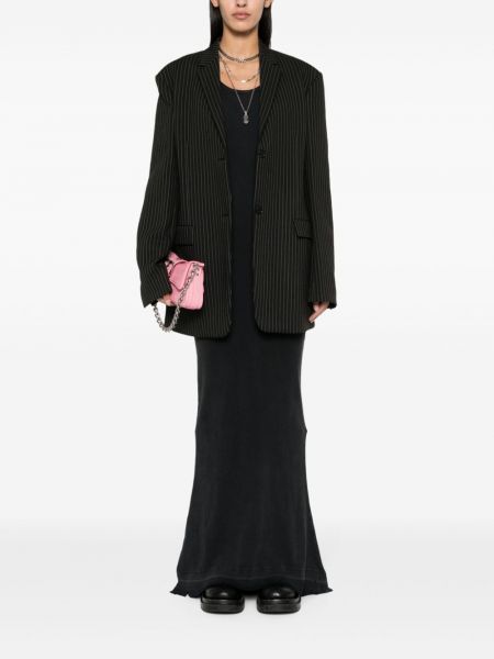 Sukienka długa z przetarciami Balenciaga czarna